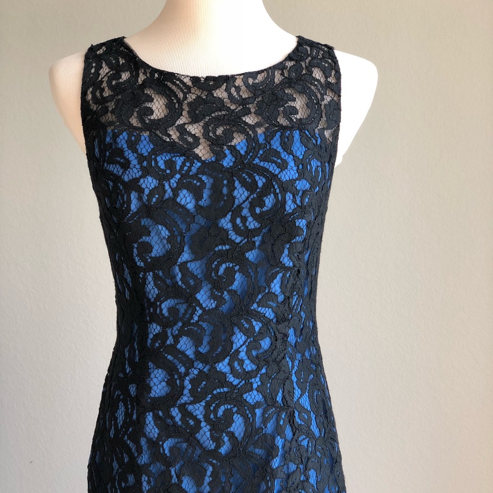 Jasmine Dress Size 6 Black Lace Overlay Sleeveless - Picture 4 of 6